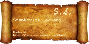 Stankovics Leonárd névjegykártya
